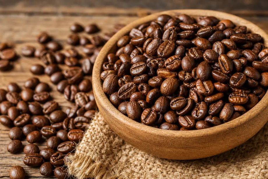 Roasted coffee beans for supply